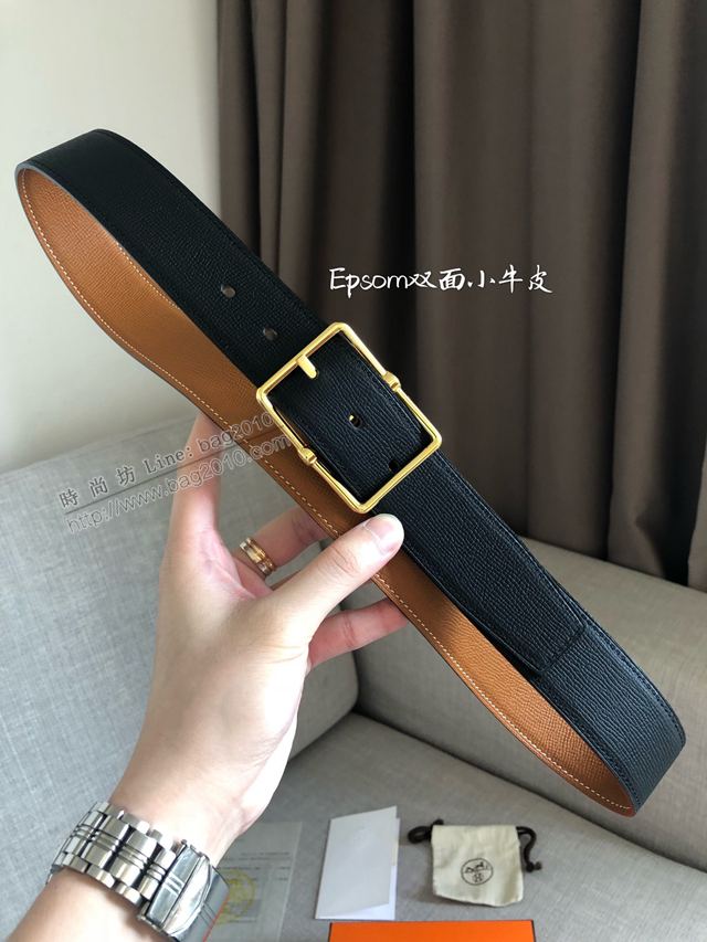 Hermes皮帶 官網同步 2019秋冬季最新款 愛馬仕togo小牛皮雙面皮腰帶  xfp2068